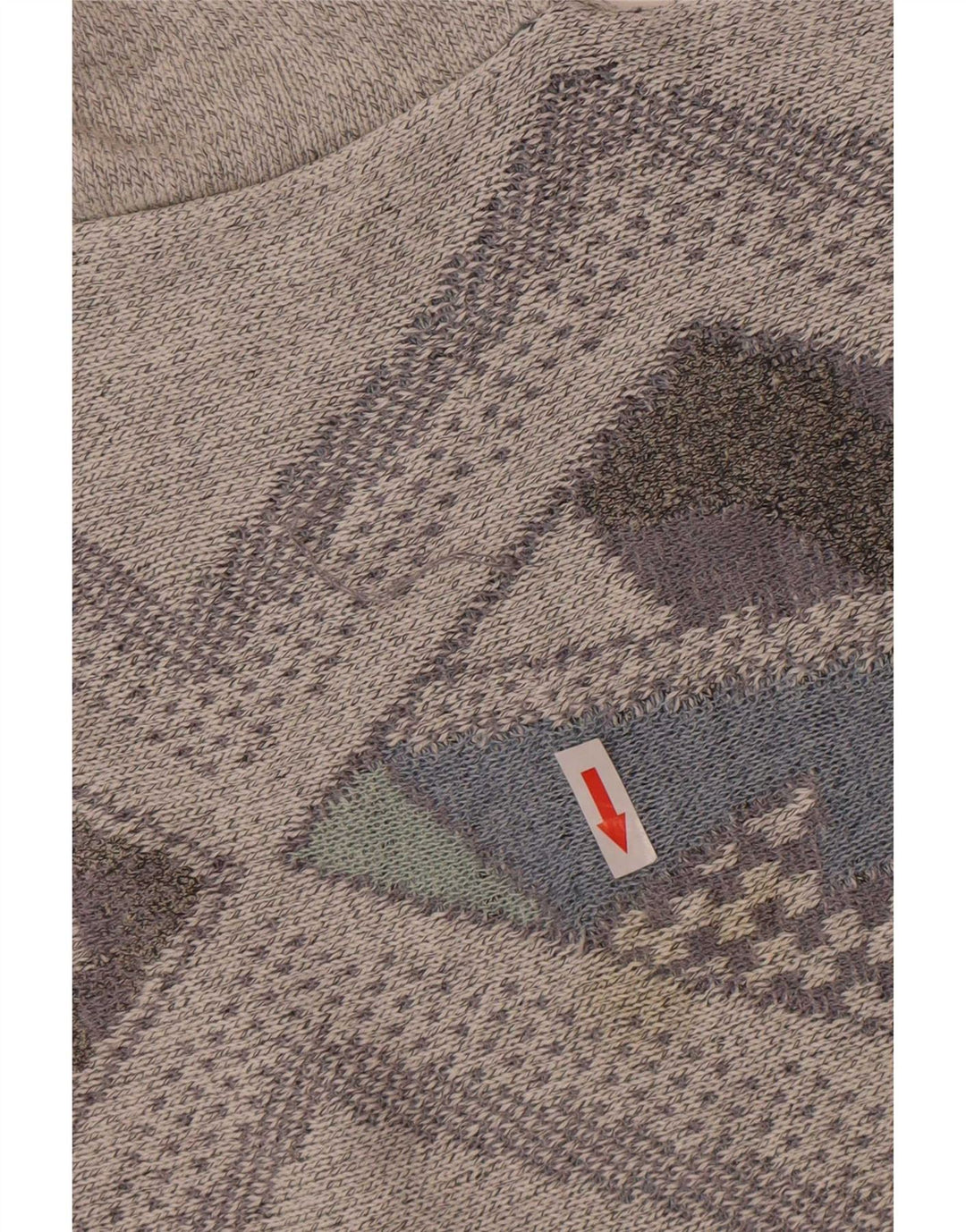 Maglione girocollo da uomo vintage dalla vestibilità regolare, grande grigio a rombi/diamante