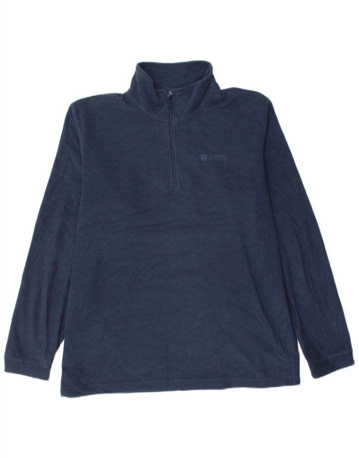 MOUNTAIN WAREHOUSE Maglione in pile da uomo con zip e collo grande in poliestere blu navy