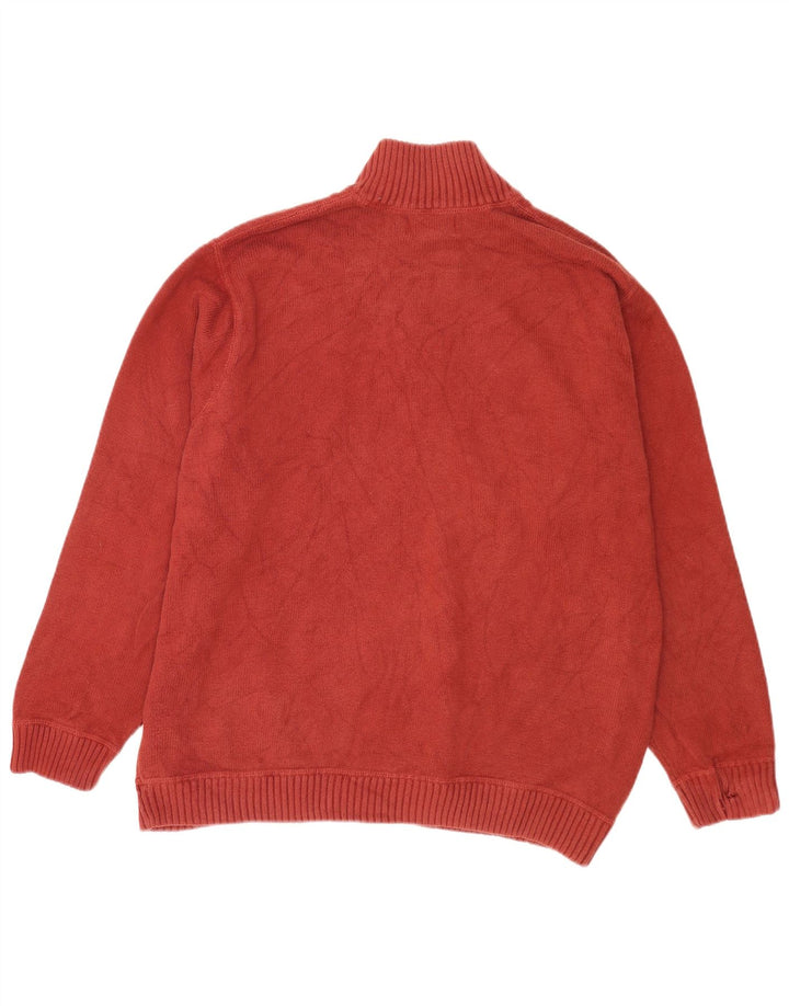Maglione da uomo con collo con zip Eddie Bauer 2XL cotone marrone