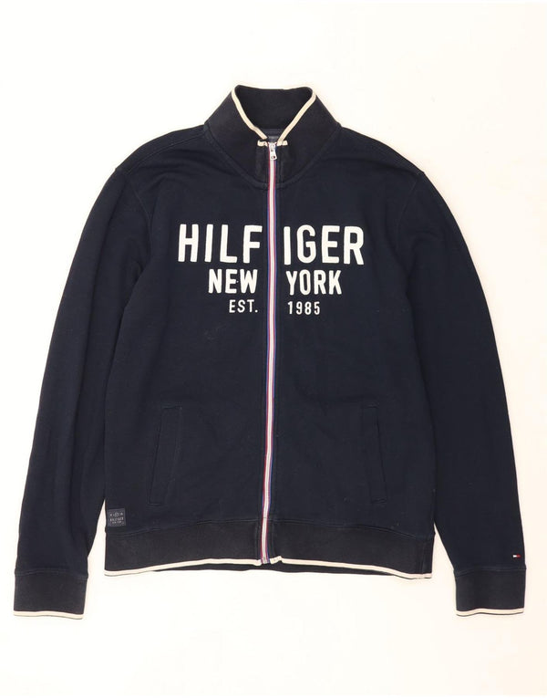 Giacca da ginnastica da uomo con grafica vintage fit Tommy Hilfiger 2XL Blu navy