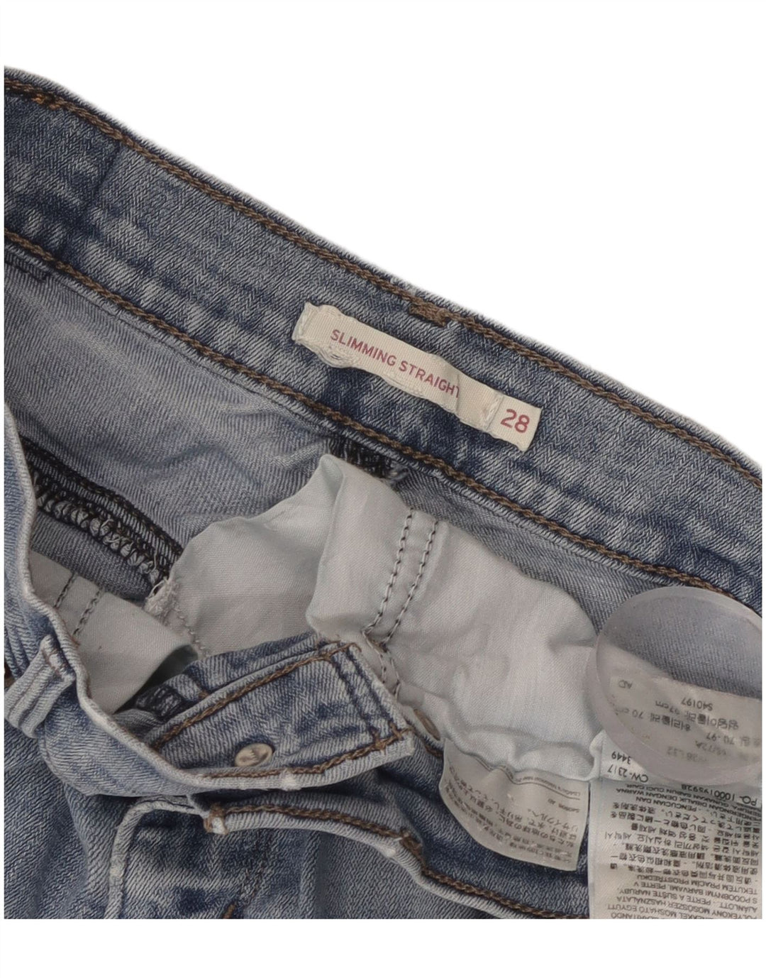 Pantaloncini di jeans da donna Levi's W28 cotone blu medio