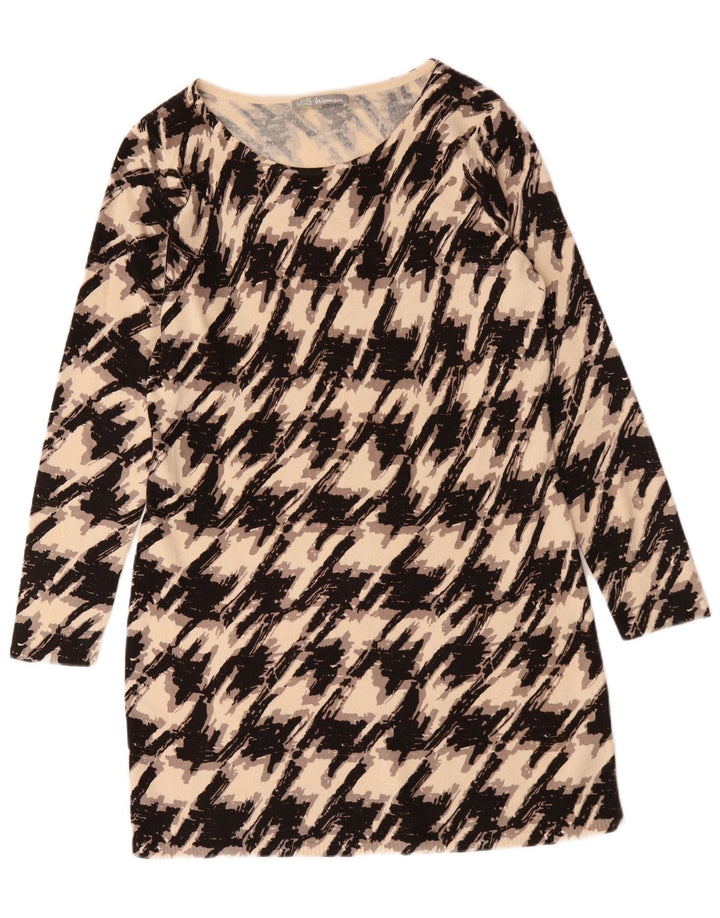 Abito maglione da donna Marks & Spencer UK 16 grande pied de poule nero