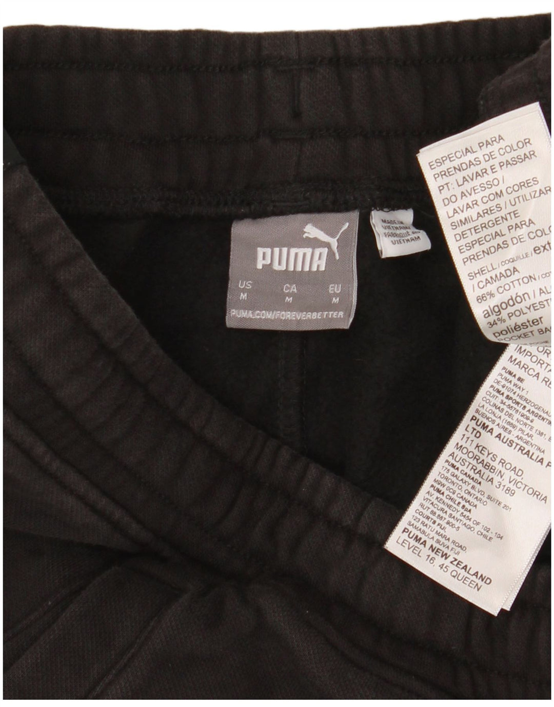 Pantaloncini sportivi da donna Puma UK 14 medio nero cotone