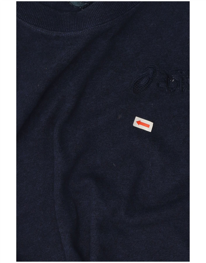 T-shirt da uomo Asics Top in cotone blu navy medio