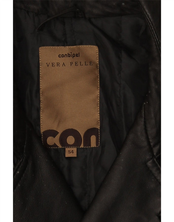 Cappotto In Pelle Uomo Conbipel IT 54 XL Pelle Nera