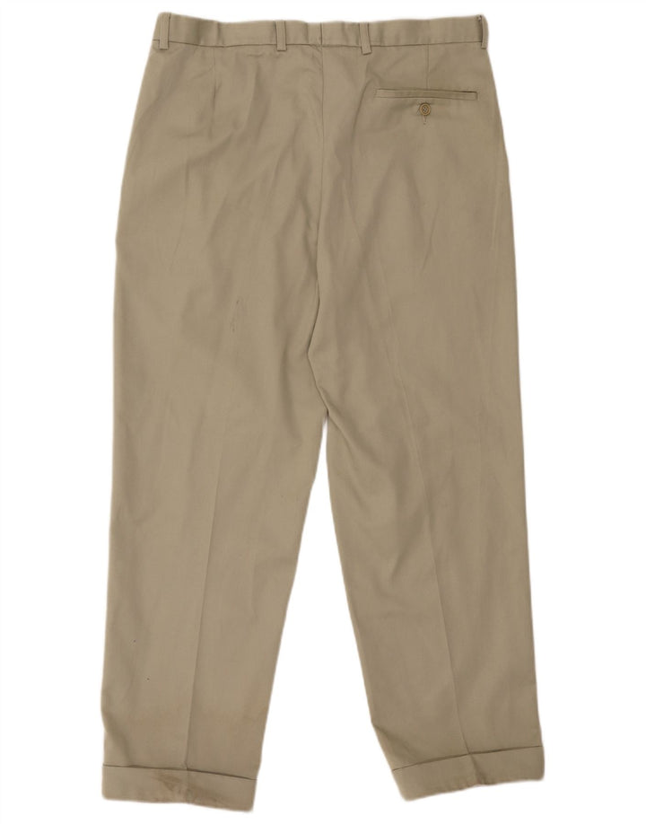 Pantaloni chino con pegging da uomo Marks & Spencer W34 L29 poliestere grigio