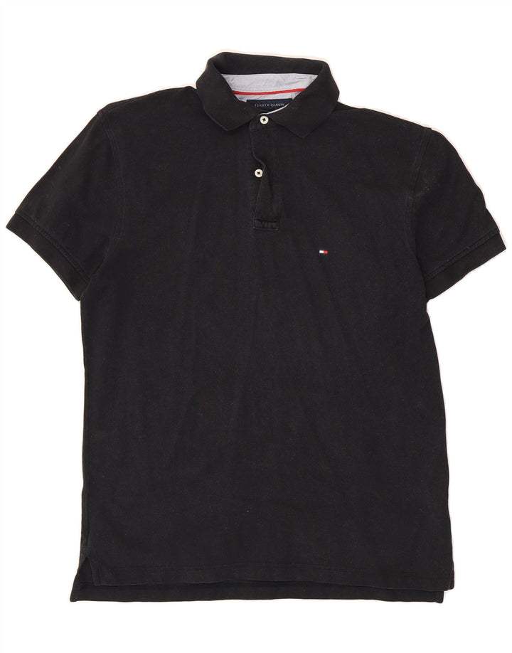 TOMMY HILFIGER Mens Polo Shirt Medium Navy Blue Cotton Vintage Tommy Hilfiger and Second-Hand Tommy Hilfiger from Messina Hembry 