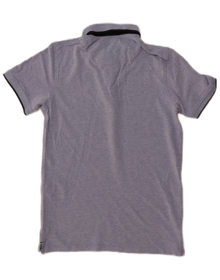 Polo da uomo JACK & JONES piccola in cotone screziato blu