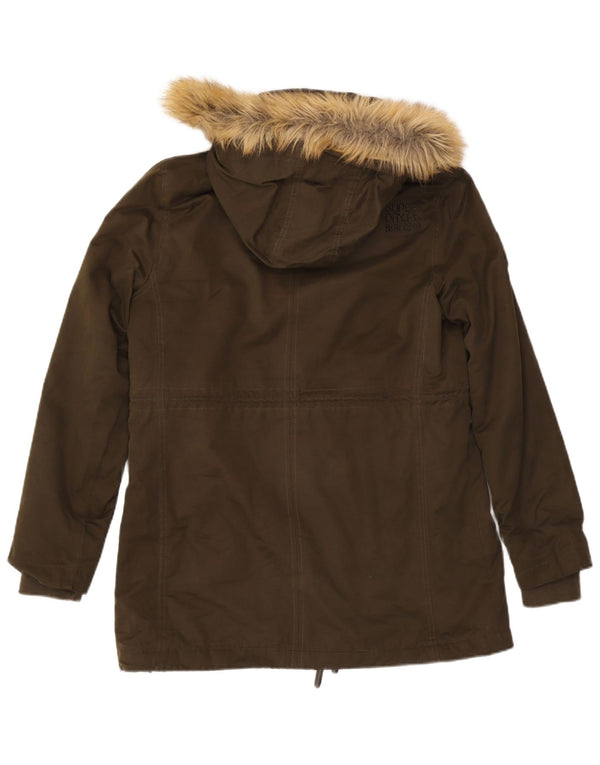 Giacca parka da donna con cappuccio SUPERDRY UK 18 XL Poliestere kaki