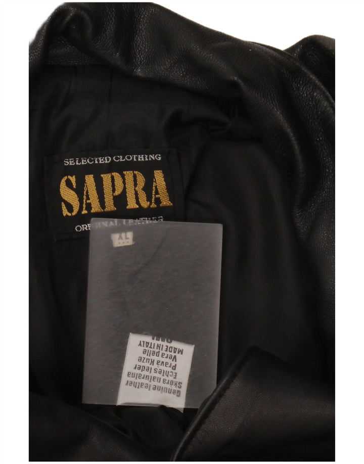 Giacca in pelle vintage da uomo UK 42 XL in pelle nera