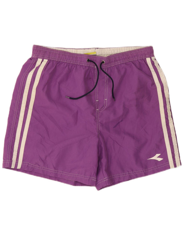 Pantaloncini da bagno uomo Diadora Large viola in poliestere