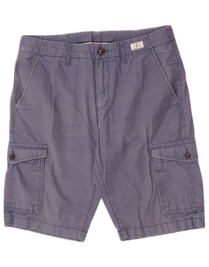 Pantaloncini cargo da uomo Tommy Hilfiger W32 cotone blu medio