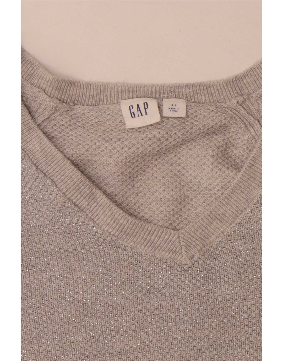Maglione maglione oversize con scollo a V da donna Gap UK 10 piccolo grigio
