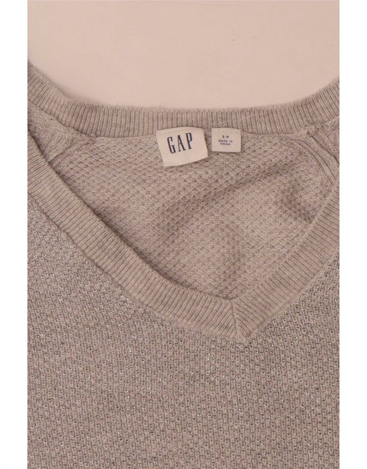 Maglione maglione oversize con scollo a V da donna Gap UK 10 piccolo grigio