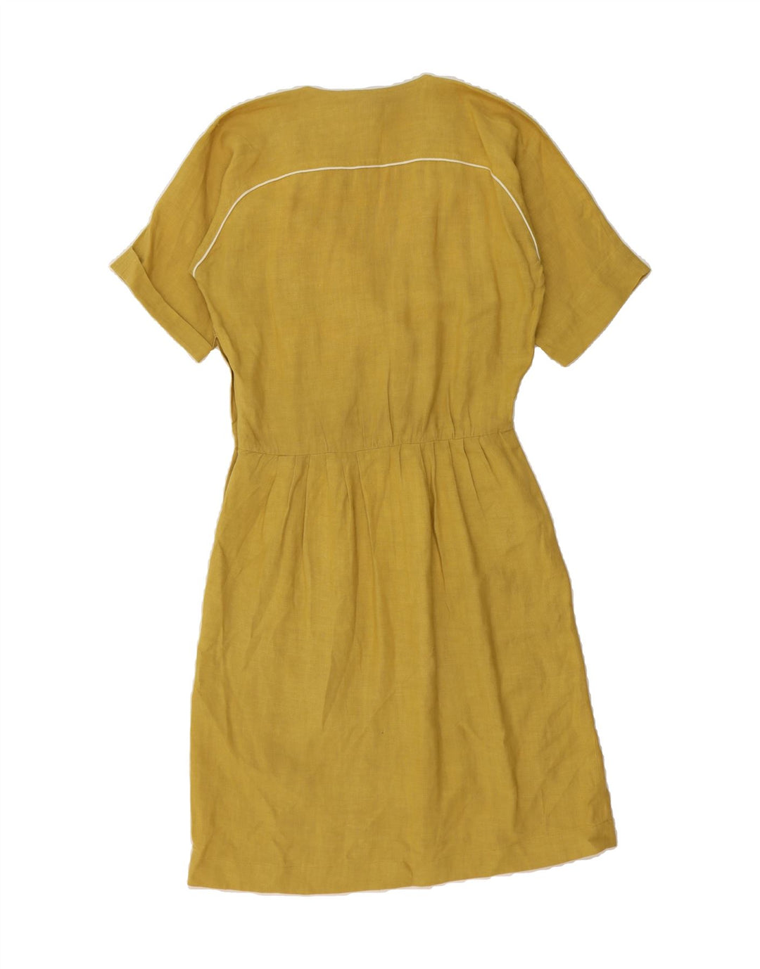 VINTAGE Womens A-Line Dress IT 42 Medium Yellow Vintage Vintage and Second-Hand Vintage from Messina Hembry 