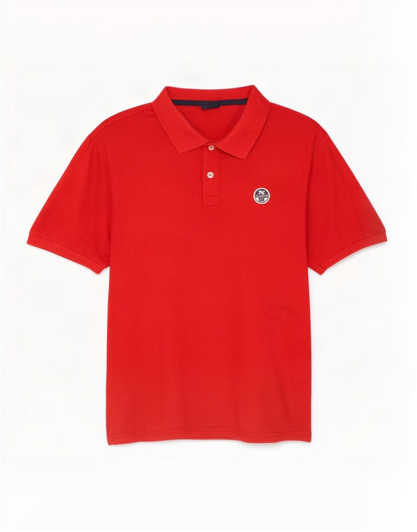 Polo da uomo North Sails in cotone rosso medio