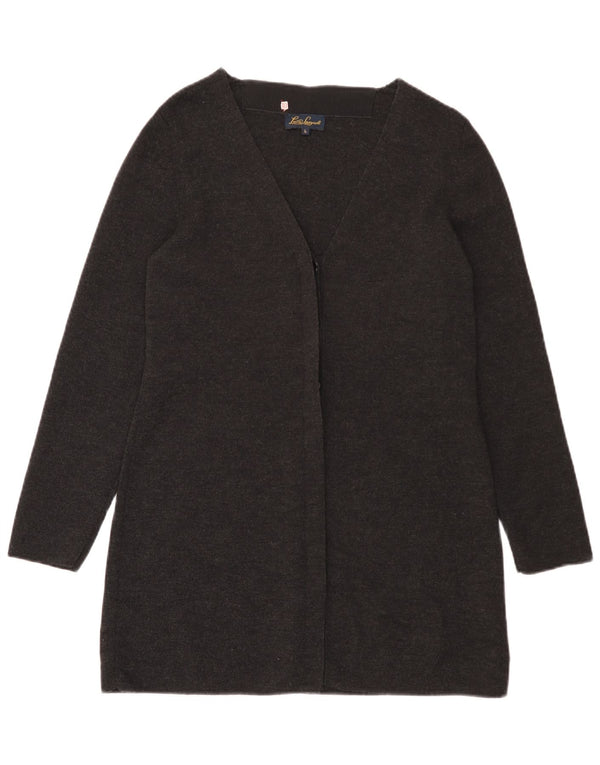 Luisa Spagnoli maglione cardigan lungo da donna UK 14 grande grigio