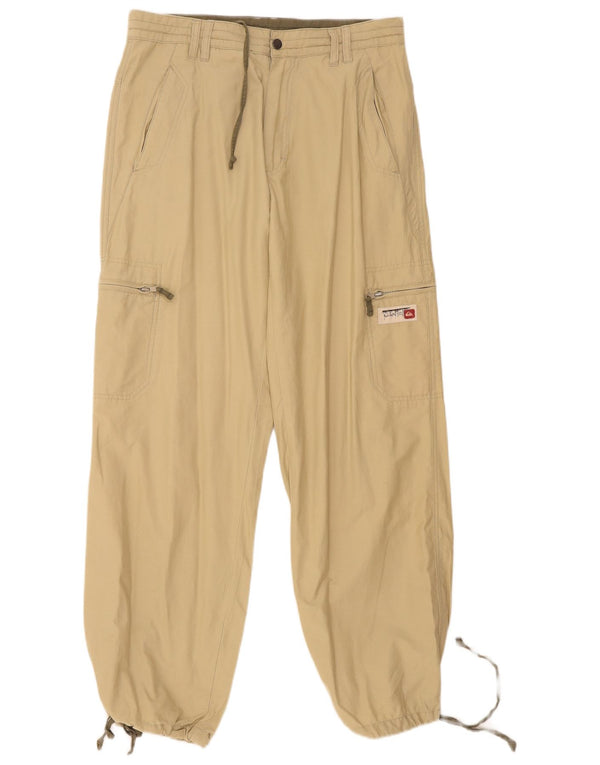Pantaloni cargo da uomo Quiksilver Joggers medi W32 L32 cotone beige