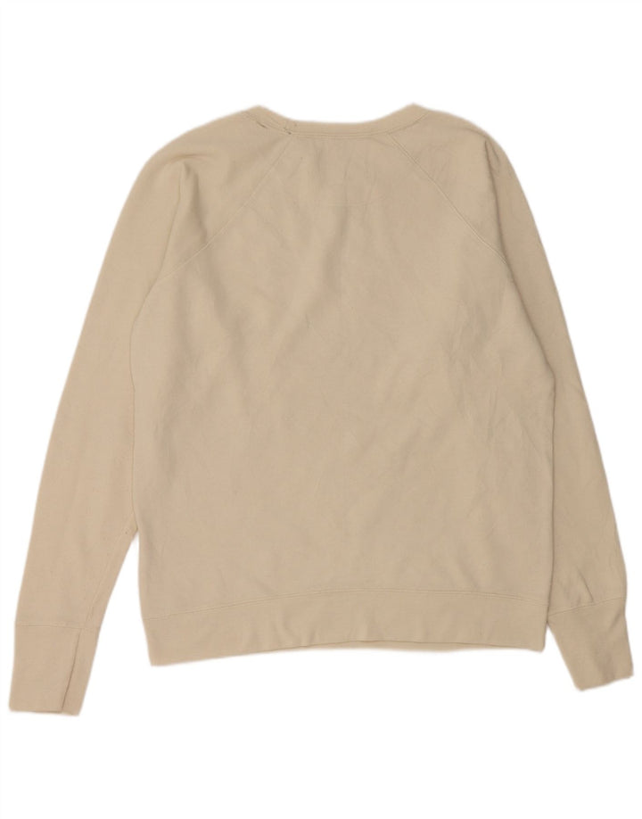 CHAMPION Felpa da uomo Maglione grande in poliestere bianco sporco