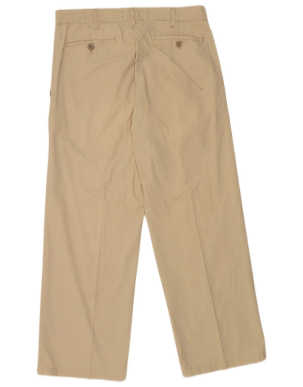 Armani Mens Straight Chino Trousers UK 40 Large W34 L29 Beige Cotton