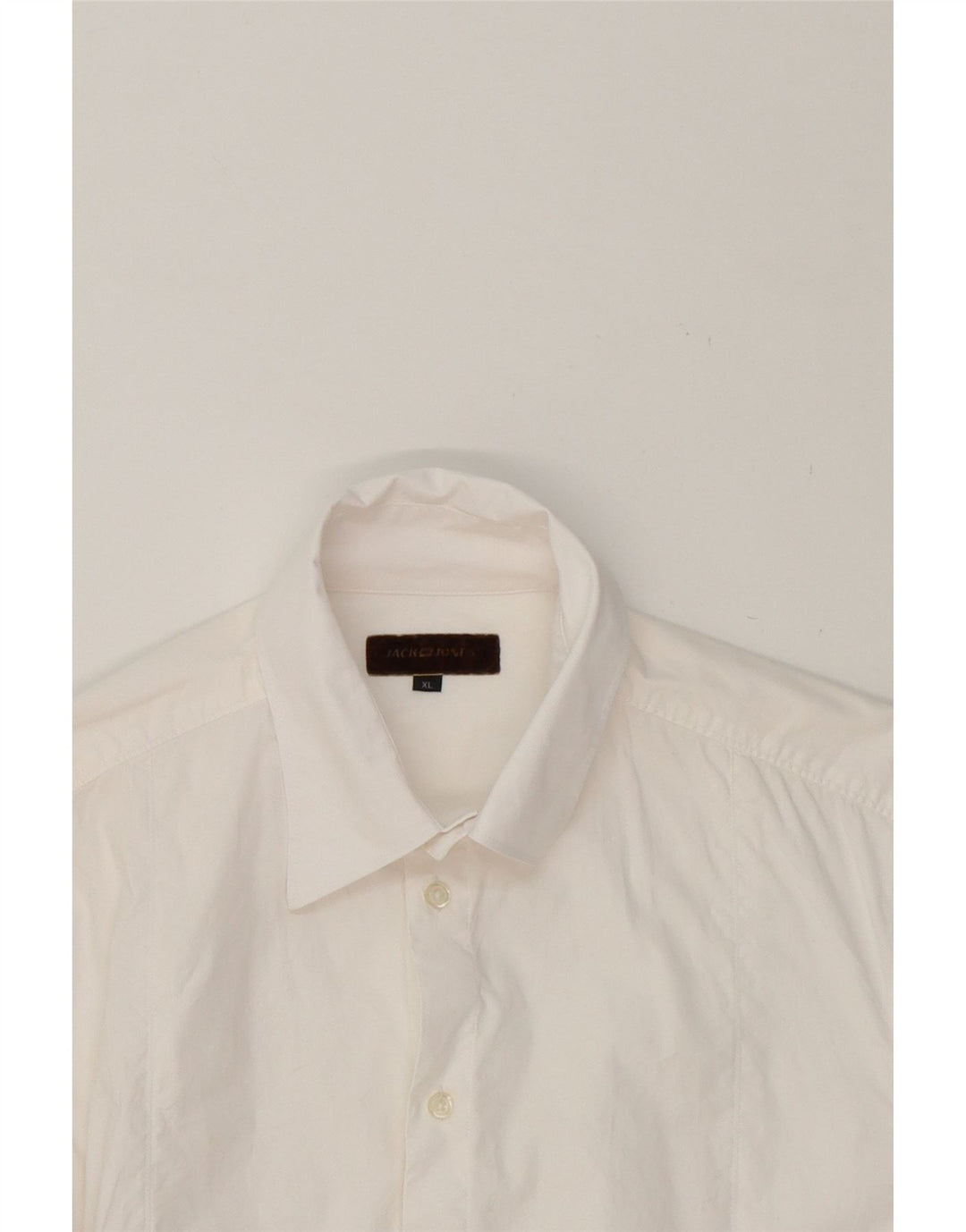 JACK & JONES Mens Shirt XL White Cotton Vintage Jack & Jones and Second-Hand Jack & Jones from Messina Hembry 