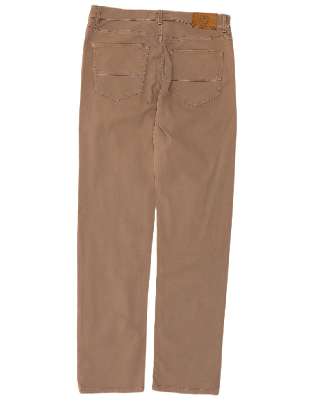 Pantaloni Casual Dritti Uomo Trussardi W35 L33 Poliestere Beige