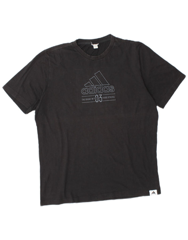 T-shirt grafica da uomo ADIDAS grande nera