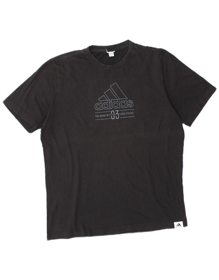 T-shirt grafica da uomo ADIDAS grande nera
