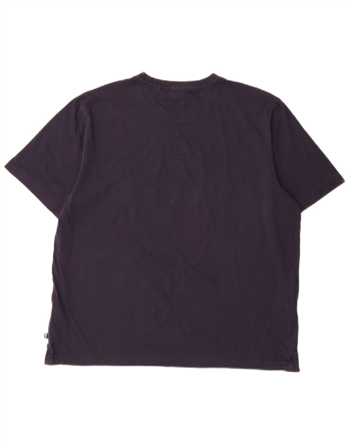 T-shirt grafica da uomo Ted Baker taglia superiore 5 XL cotone blu navy