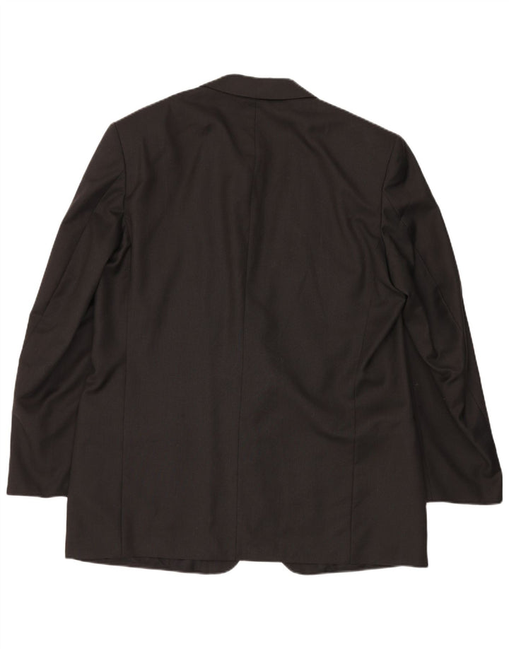 Giacca blazer lunga a 2 bottoni da uomo Marks & Spencer UK 46 XL grigio lana vergine