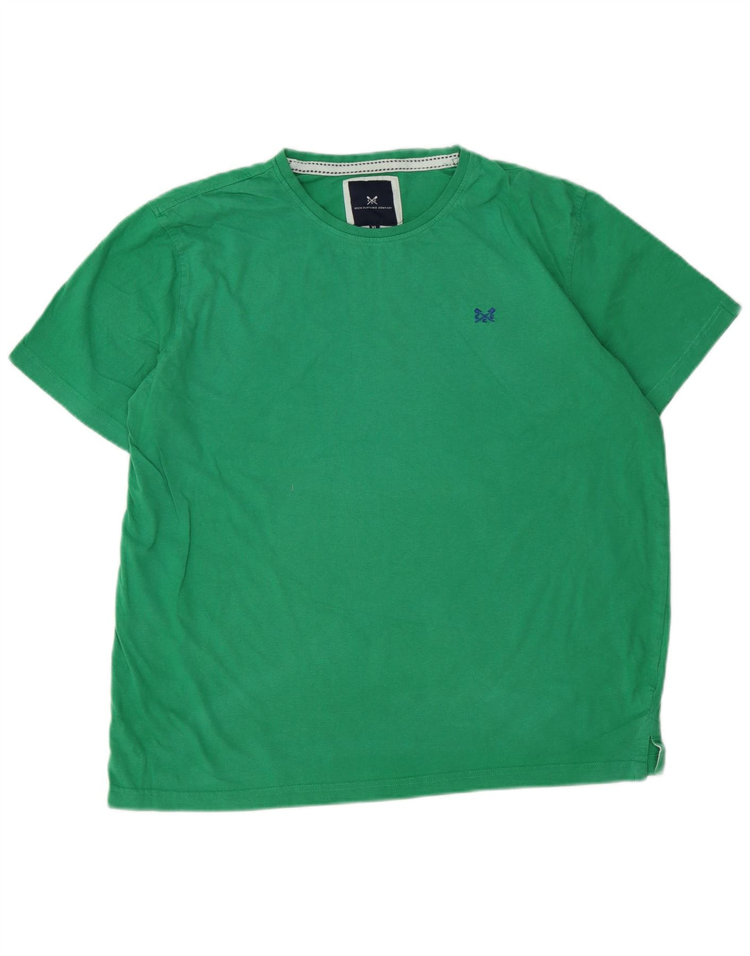 CREW CLOTHING T-shirt da uomo Top XL in cotone verde