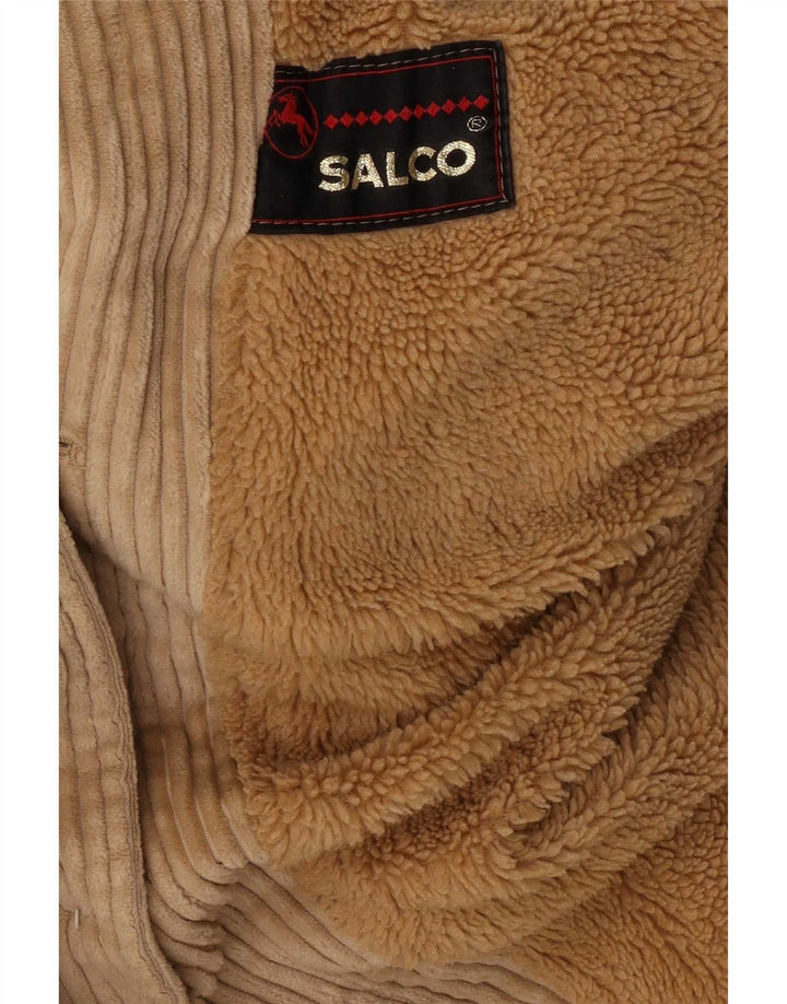 Soprabito in velluto a coste da donna Salco UK 14 Beige medio