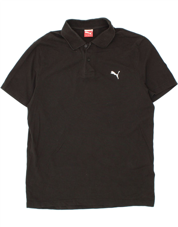 PUMA Mens Polo Shirt Large Black Cotton Vintage Puma and Second-Hand Puma from Messina Hembry 