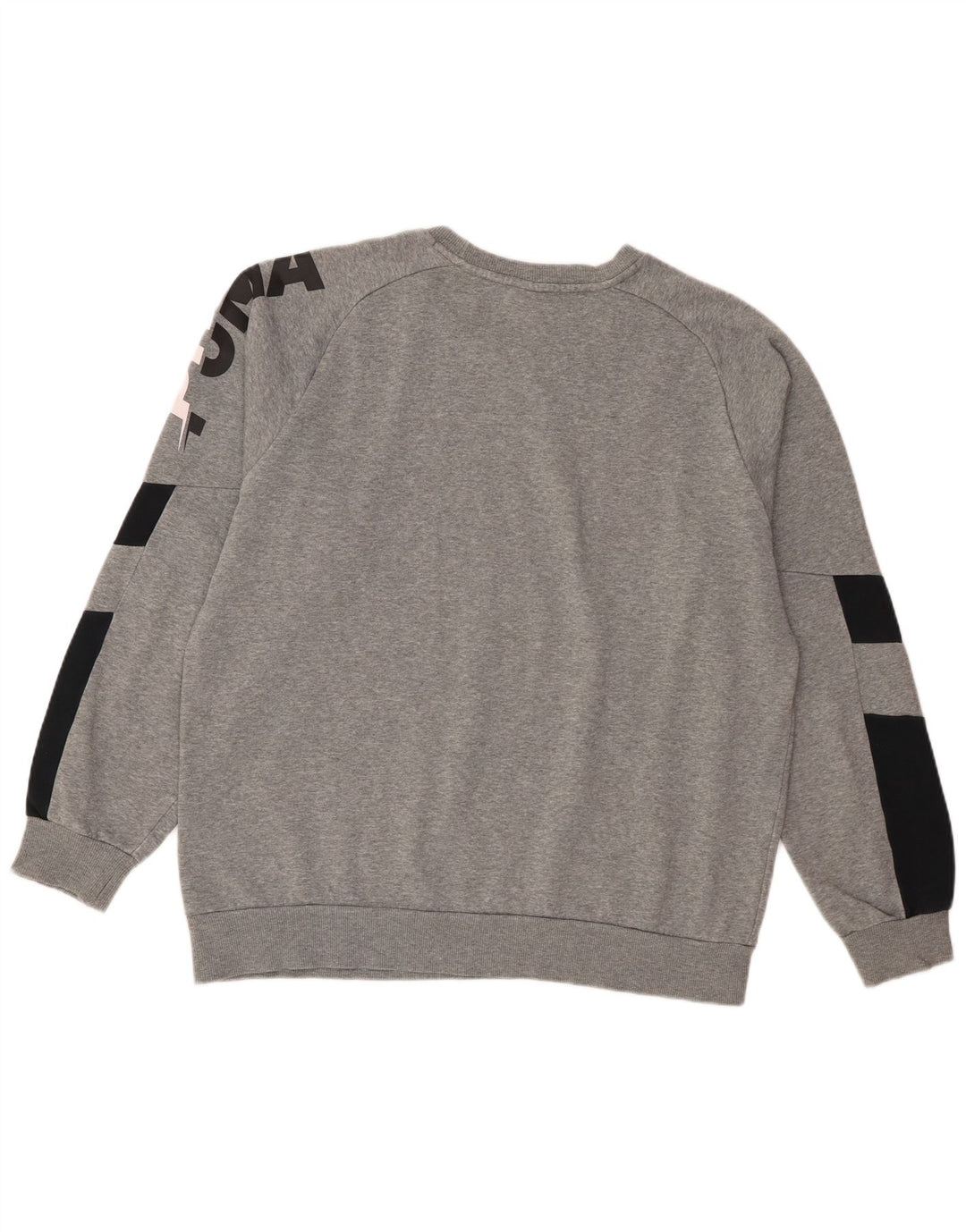 Felpa grafica da uomo Puma Maglione grande grigio color block