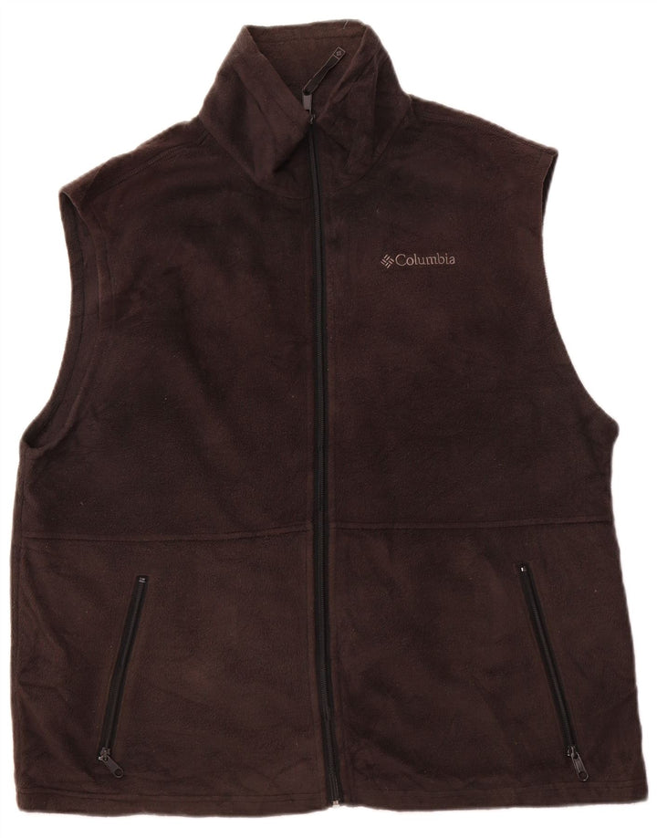 Gilet in pile da uomo COLUMBIA UK 40 grande poliestere nero