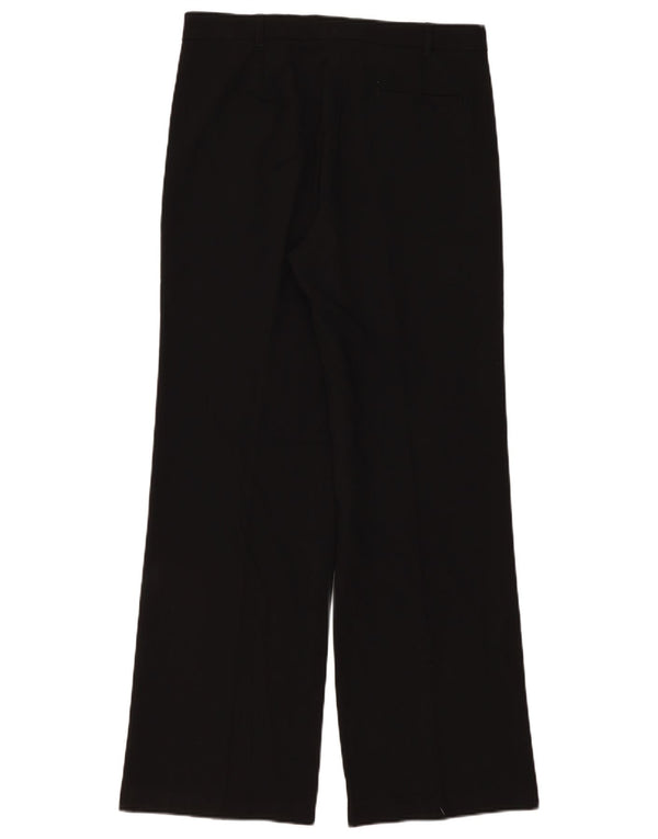 Pantaloni chino a gamba larga da donna Marks & Spencer UK 12 medi W32 L32 neri