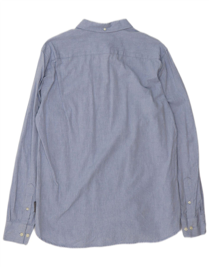 Camicia da uomo French Connection grande in cotone blu