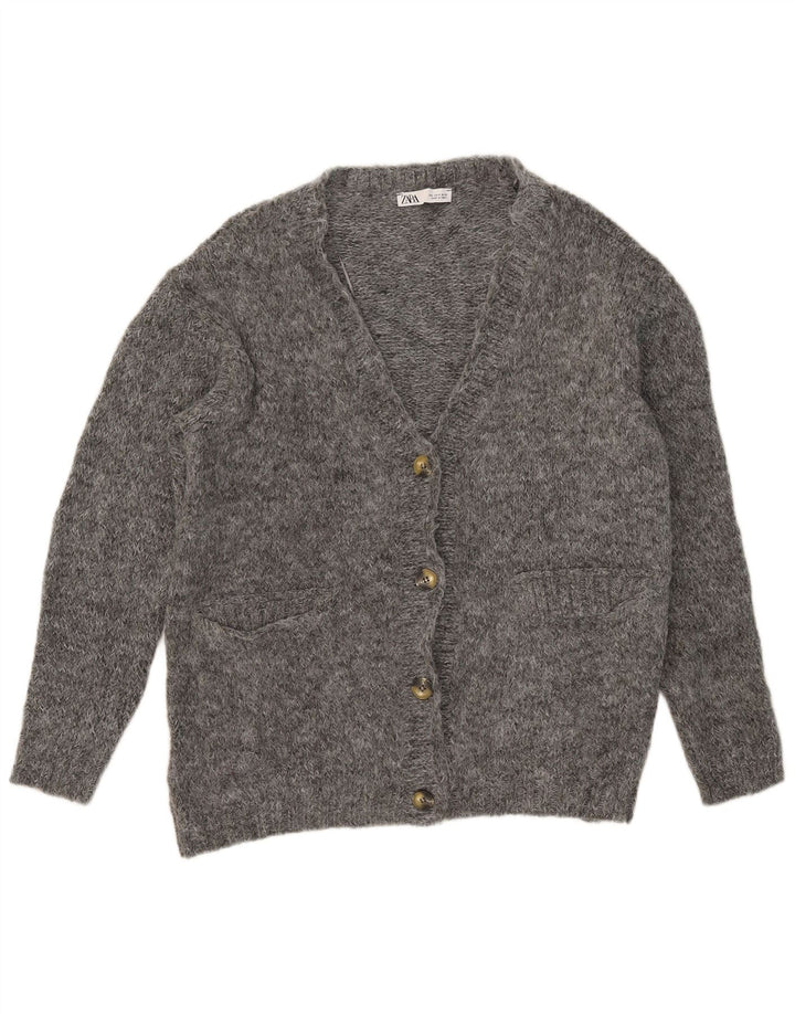 Maglione cardigan oversize da donna Zara UK 10 piccolo grigio