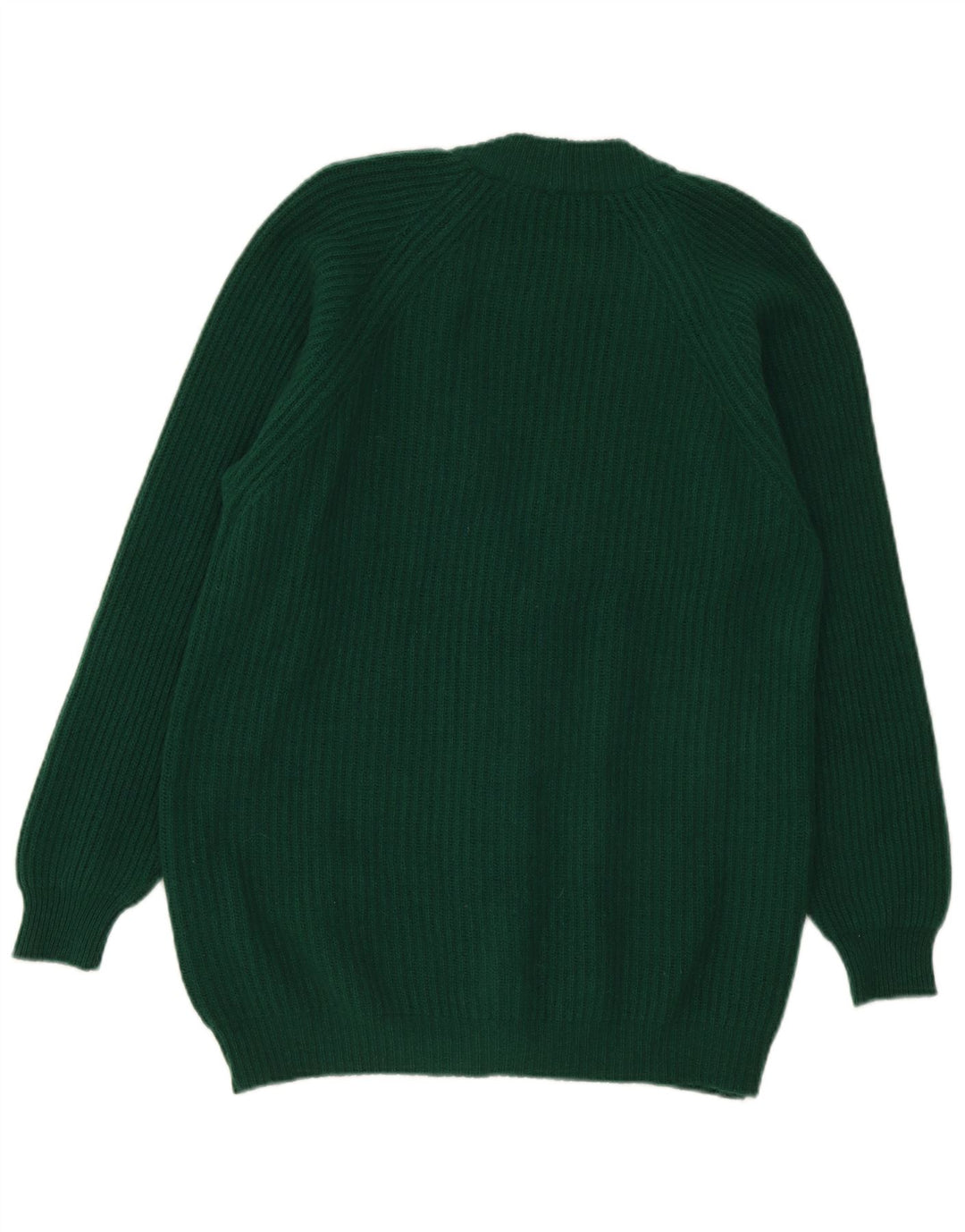 Maglione cardigan da donna vintage UK 16 grande lana verde