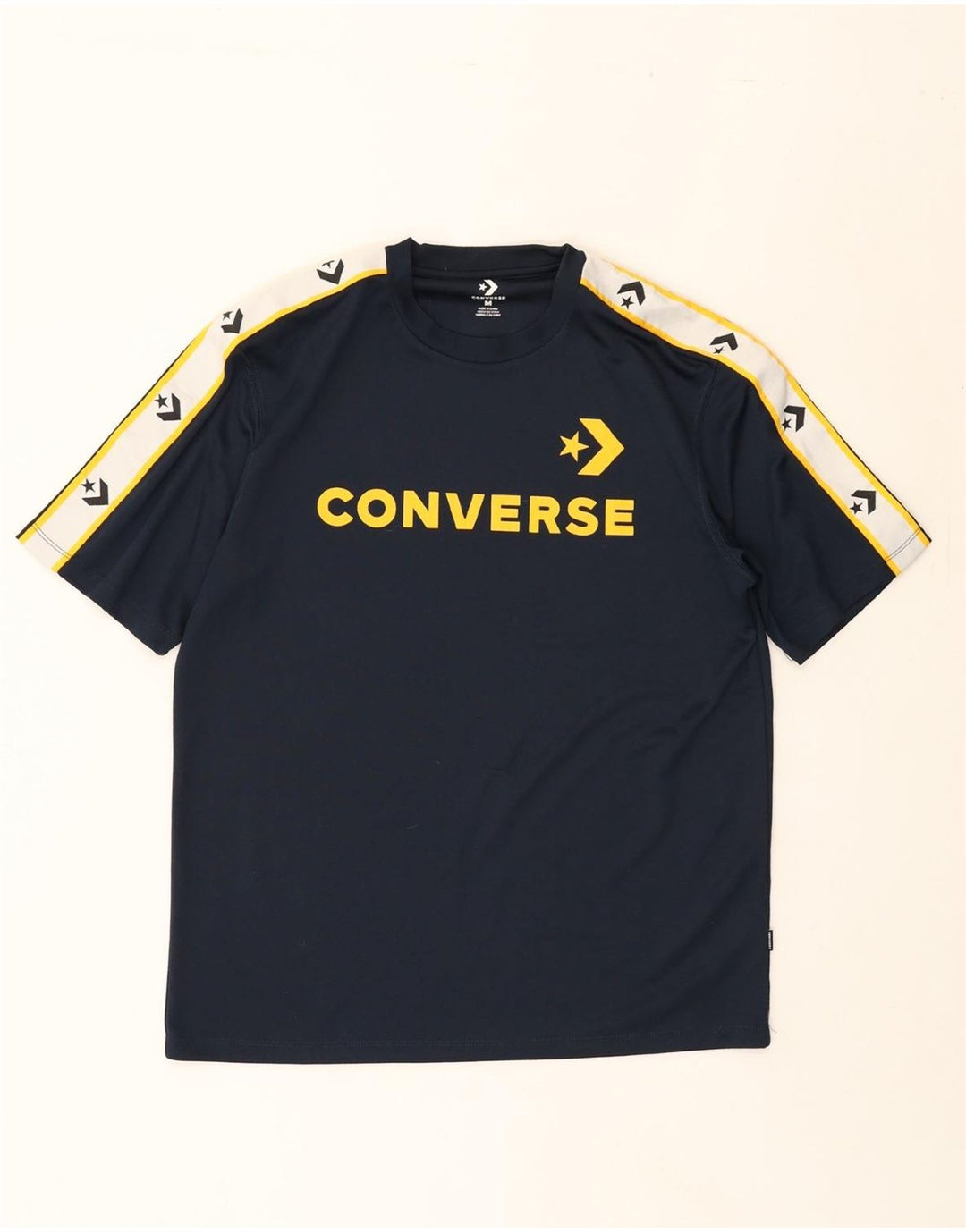 CONVERSE Mens Graphic T-Shirt Top Medium Navy Blue Vintage Converse and Second-Hand Converse from Messina Hembry 