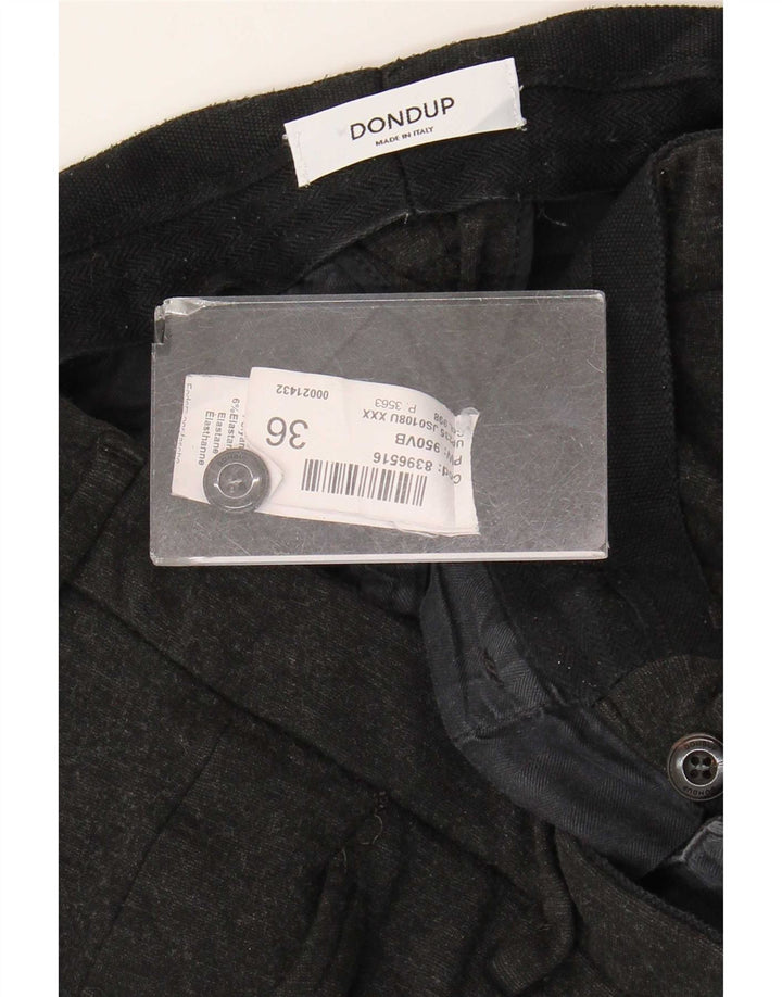 Pantaloni Chino Slim Uomo Dondup W36 L28 Viscosa Nera