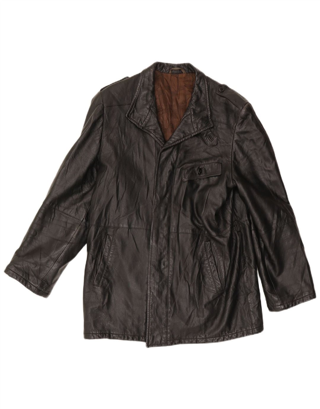 Giacca in pelle da uomo ANFOR IT 48 media nera