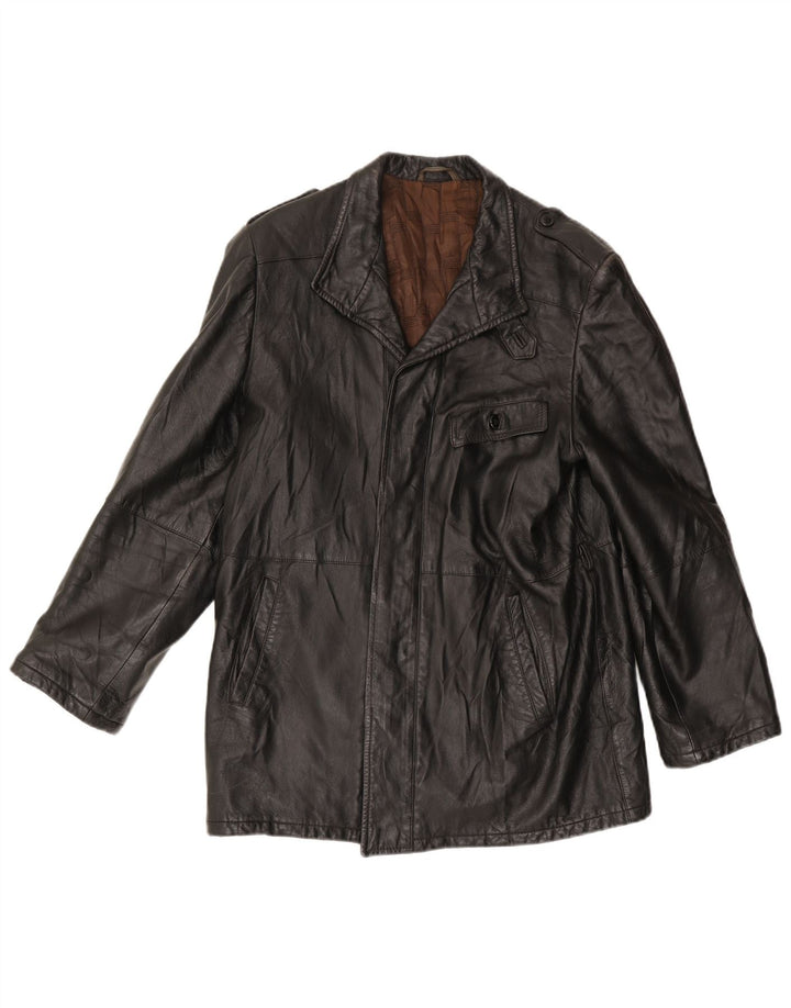 Giacca in pelle da uomo ANFOR IT 48 media nera
