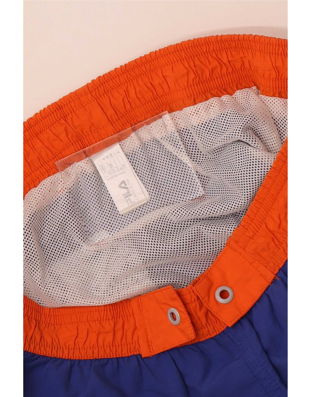 Pantaloncini da bagno da donna Fila UK 12 cotone color block blu medio