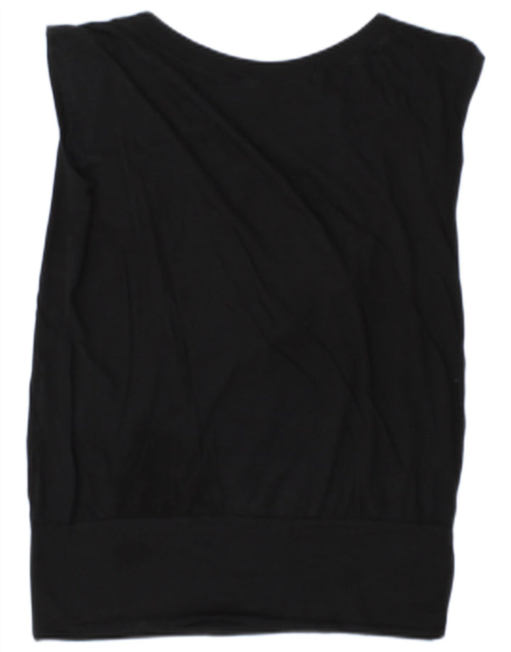 Elisabetta Franchi Womens Graphic Vest Top IT 42 Medium Black