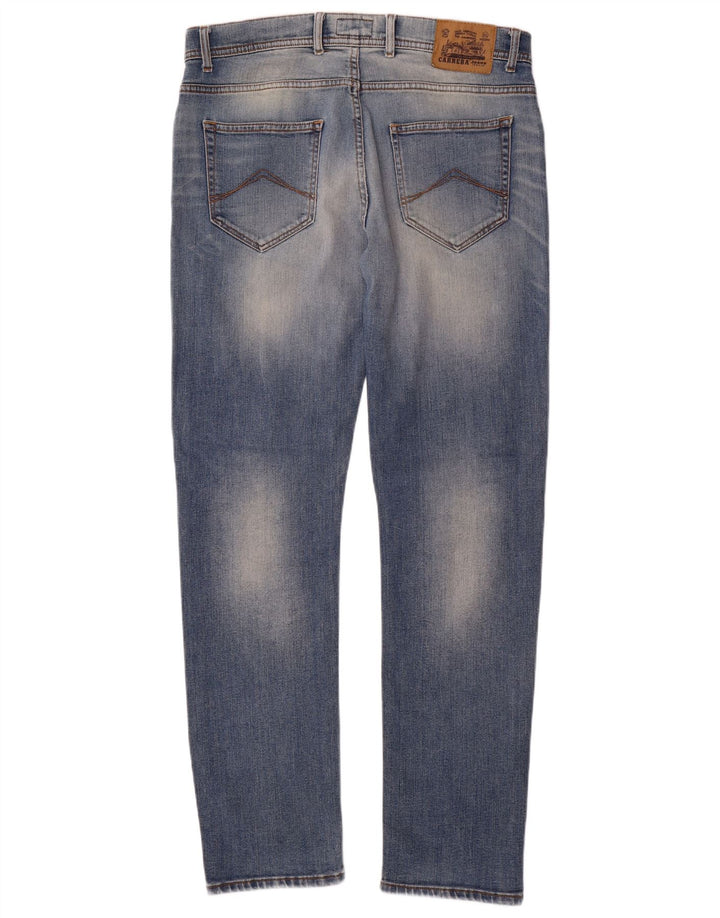 Jeans slim invecchiati da uomo Carrera W34 L33 cotone blu
