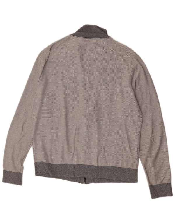 Maglione cardigan da uomo Tommy Hilfiger 2XL cotone color block grigio