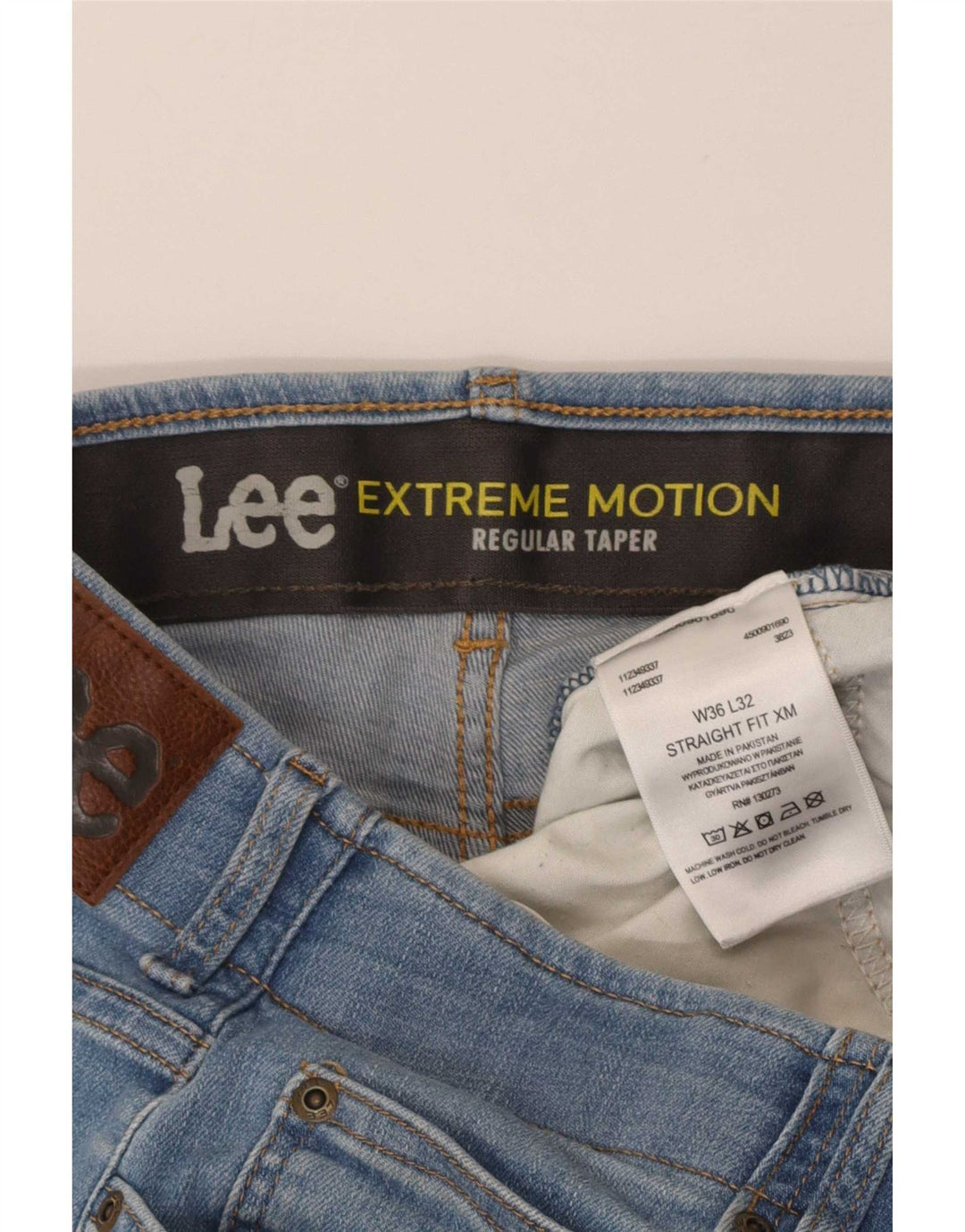 Jeans Lee affusolati regolari da uomo Extreme Motion W36 L32 cotone blu