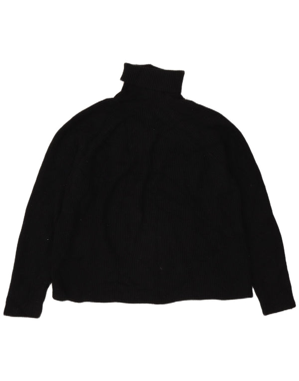 Maglione da uomo Marks & Spencer a collo alto, grande, in viscosa nera