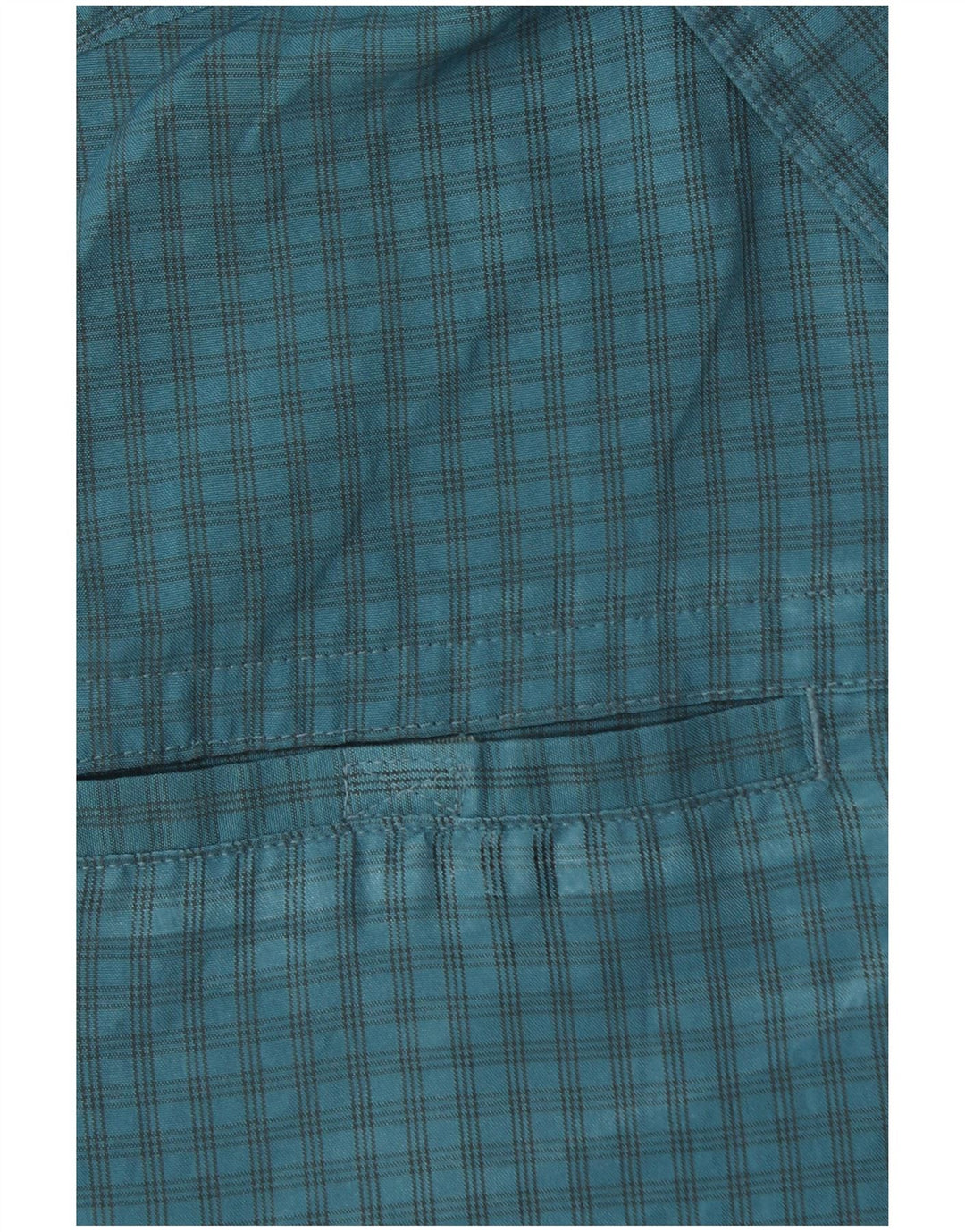 EDDIE BAUER Camicia a maniche corte da uomo in poliestere a quadretti blu medio